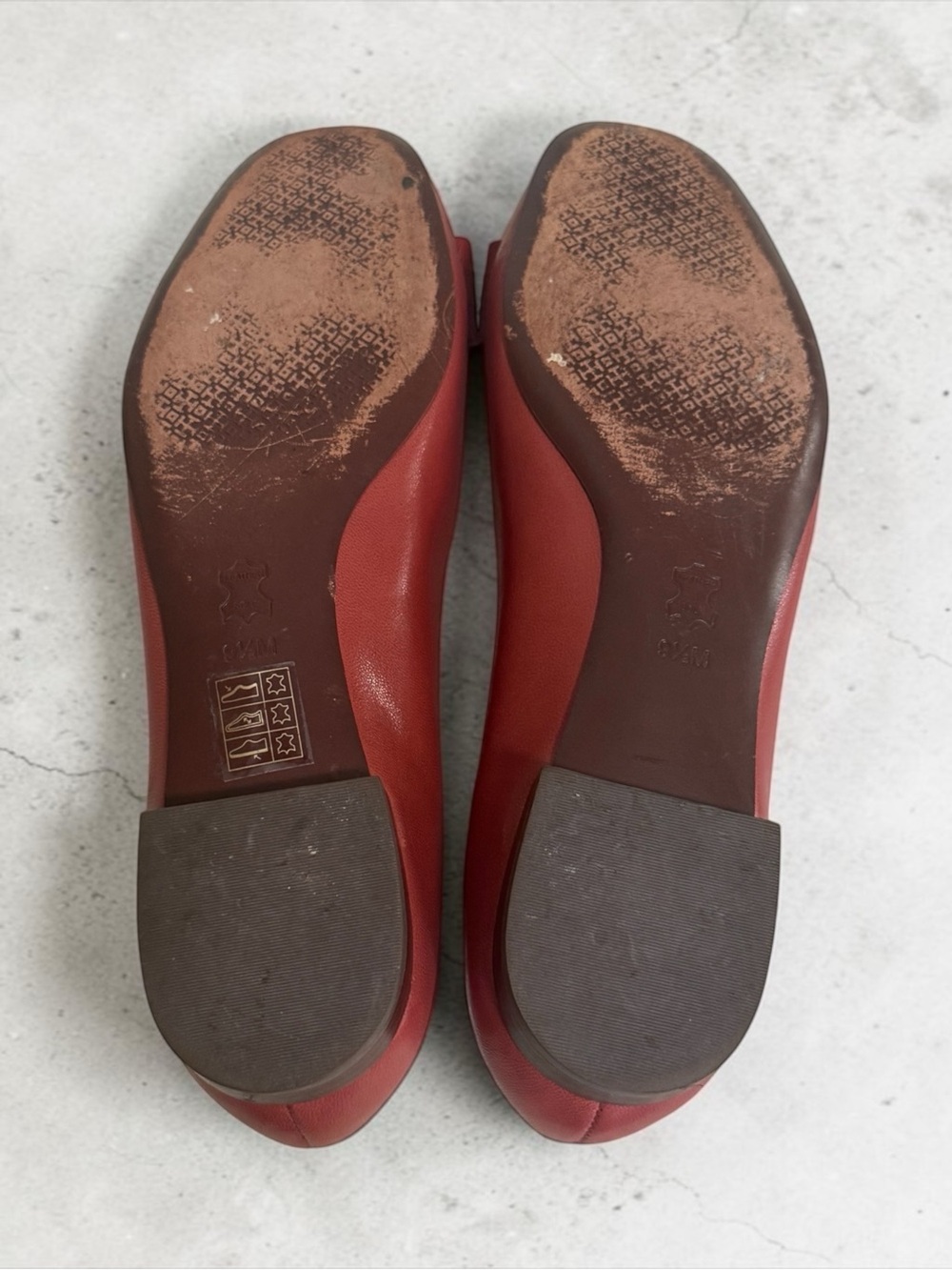 Tory Burch Liana Red Leather Ballet Flats with Ribbon Accent! Size 9.5 - Picture 9 of 10